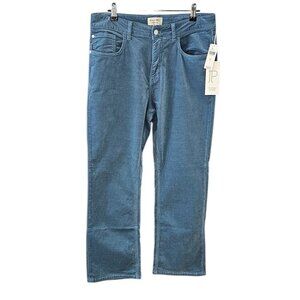 Anthropologie Pilcro The Yaya Mid-Rise Crop Flare Jeans Velvet Blue Size 31, NWT